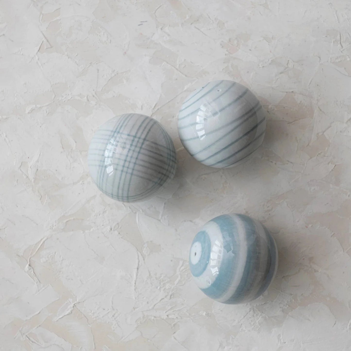 Hand Painted Ceramic Spheres- 3’’ - Home Decor