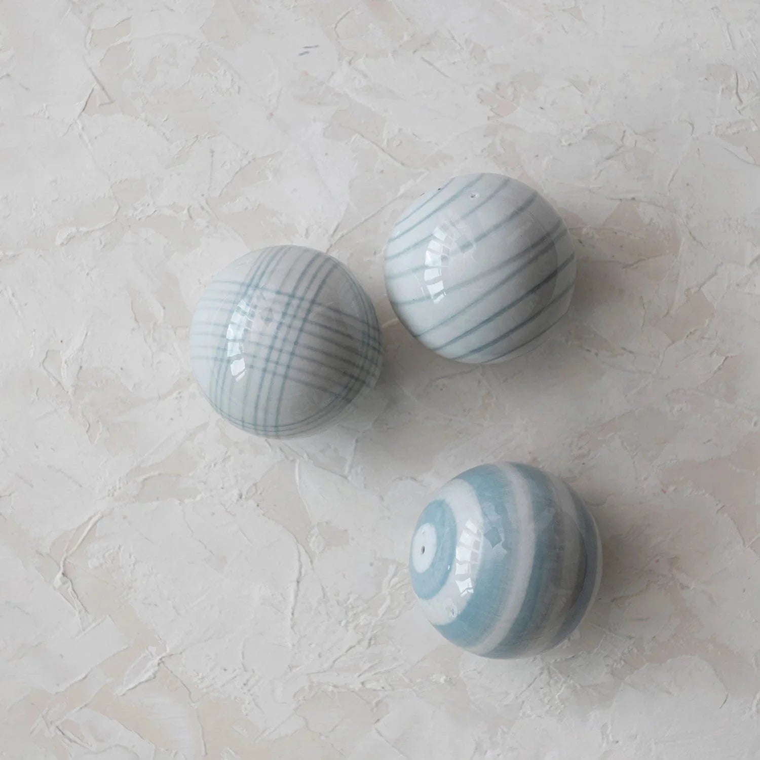 Hand Painted Ceramic Spheres- 3’’ - Home Decor