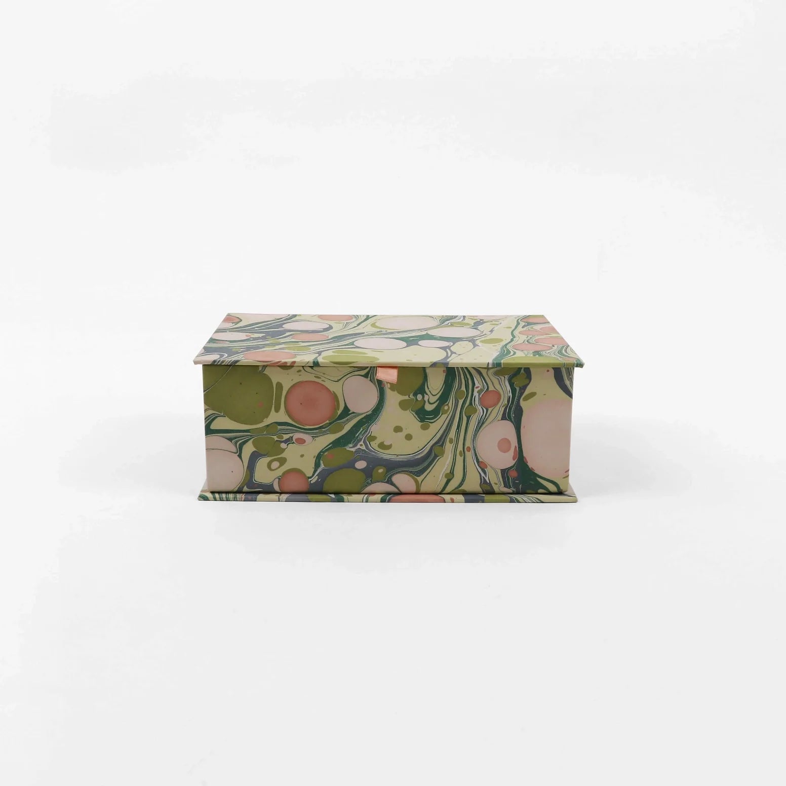 Handcrafted Marbled Keepsake Box Set - Moss Bubble & Moss Mountain - Home Decor