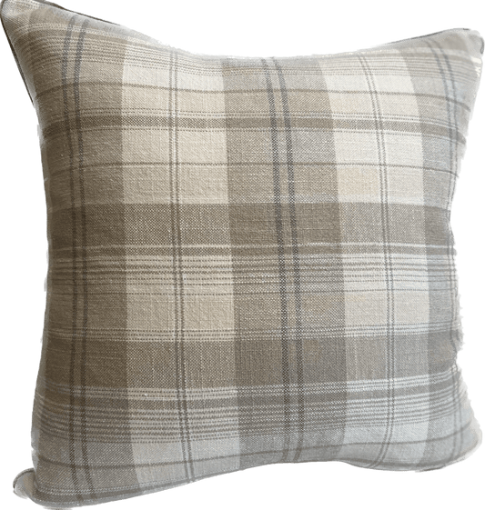 Hank 22’’x22’’ Linen Plaid Pillow - Pillows