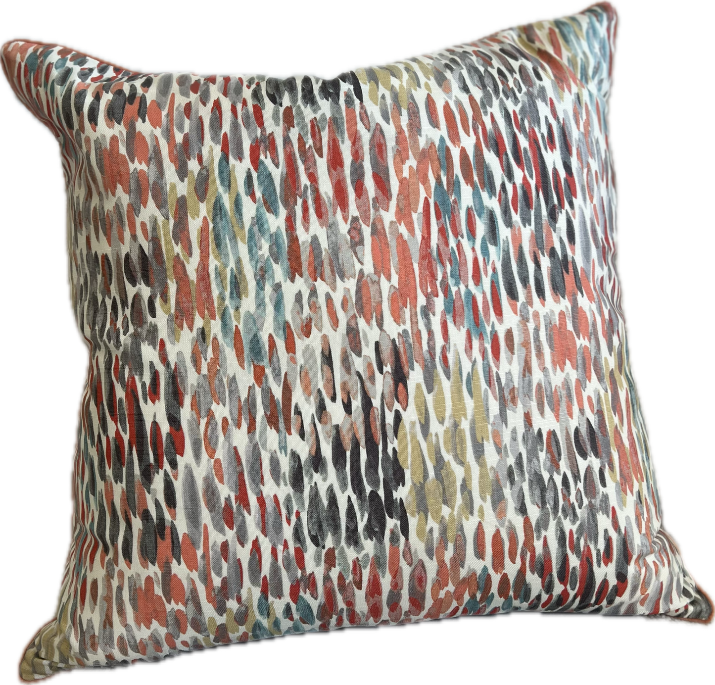 Hayley Printed Linen Pillow - Hayley Linen Front and Velvet Back - Pillows
