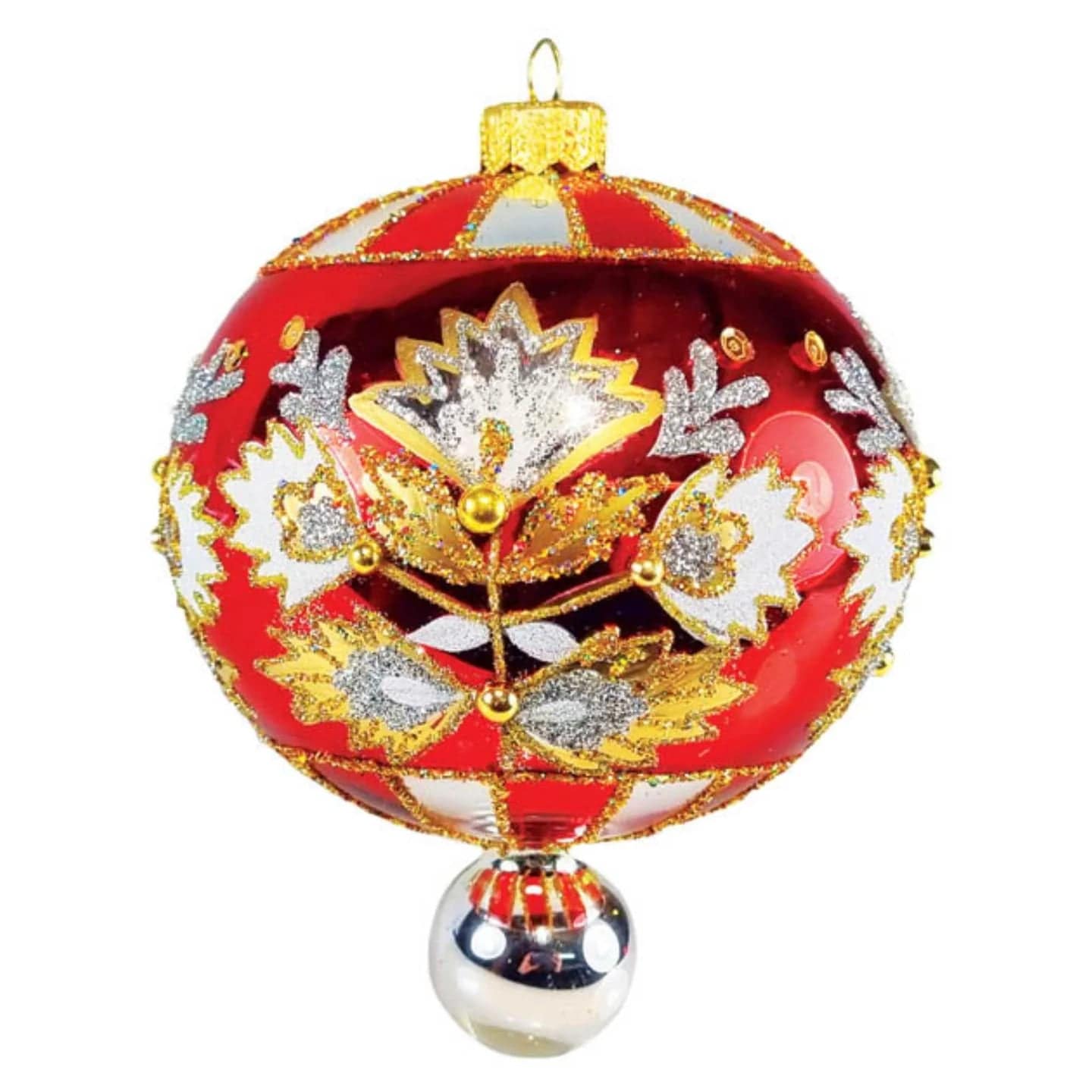 HeARTfully Yours Country Red Rooster Ornament - Country Red Flower - Holiday