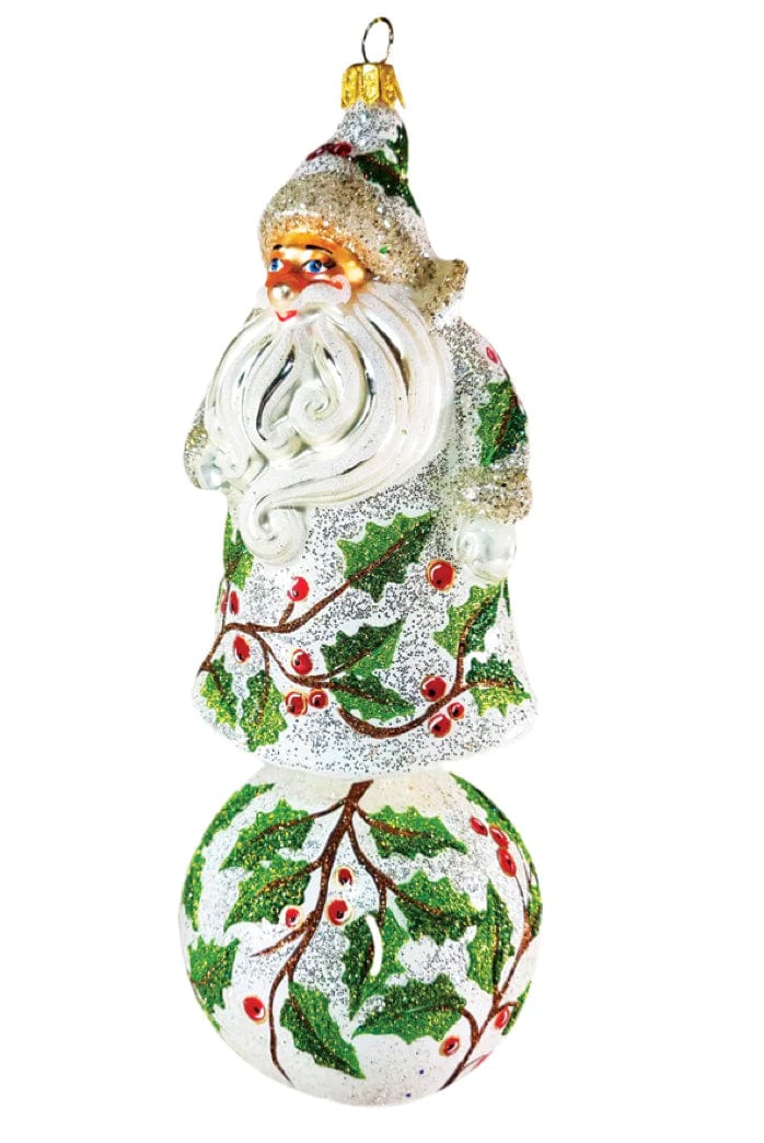 HeARTfully Yours Holly Santa Ornament - Holiday