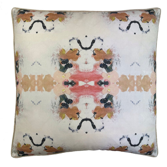 Higgins Printed Velvet Pillow- Salmon - Pillows