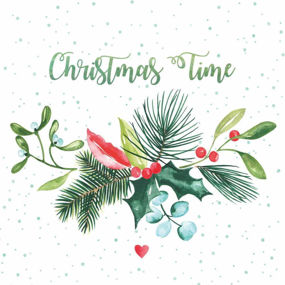 Holiday Beverage Napkins - Christmas Time