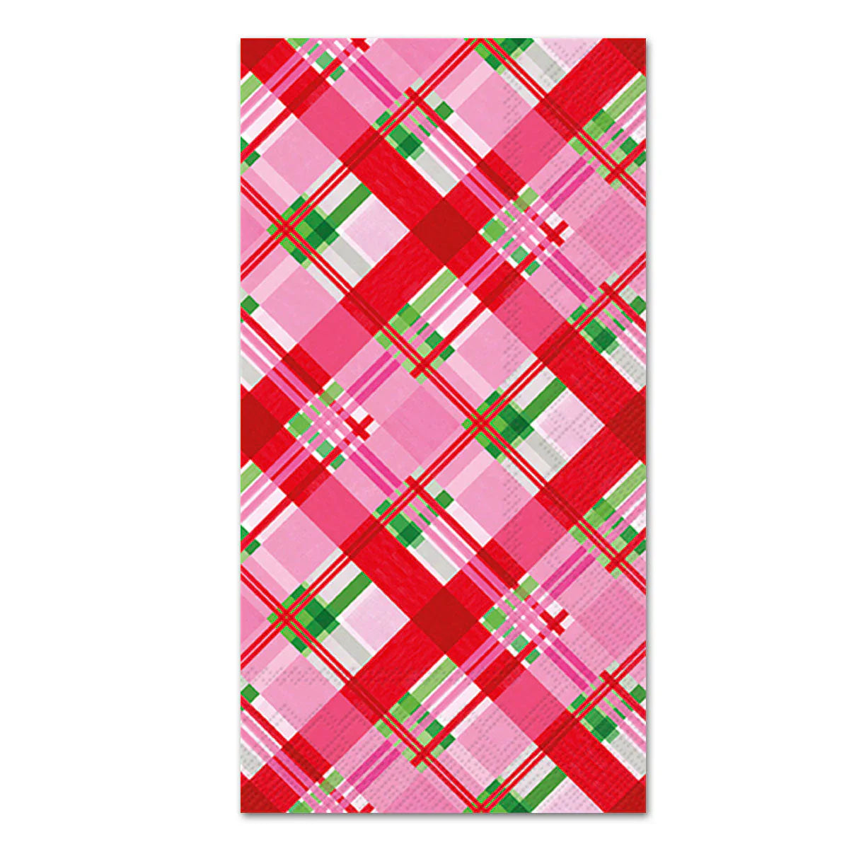 Holiday Paper Guest Towels - Pink Plaid - Holiday