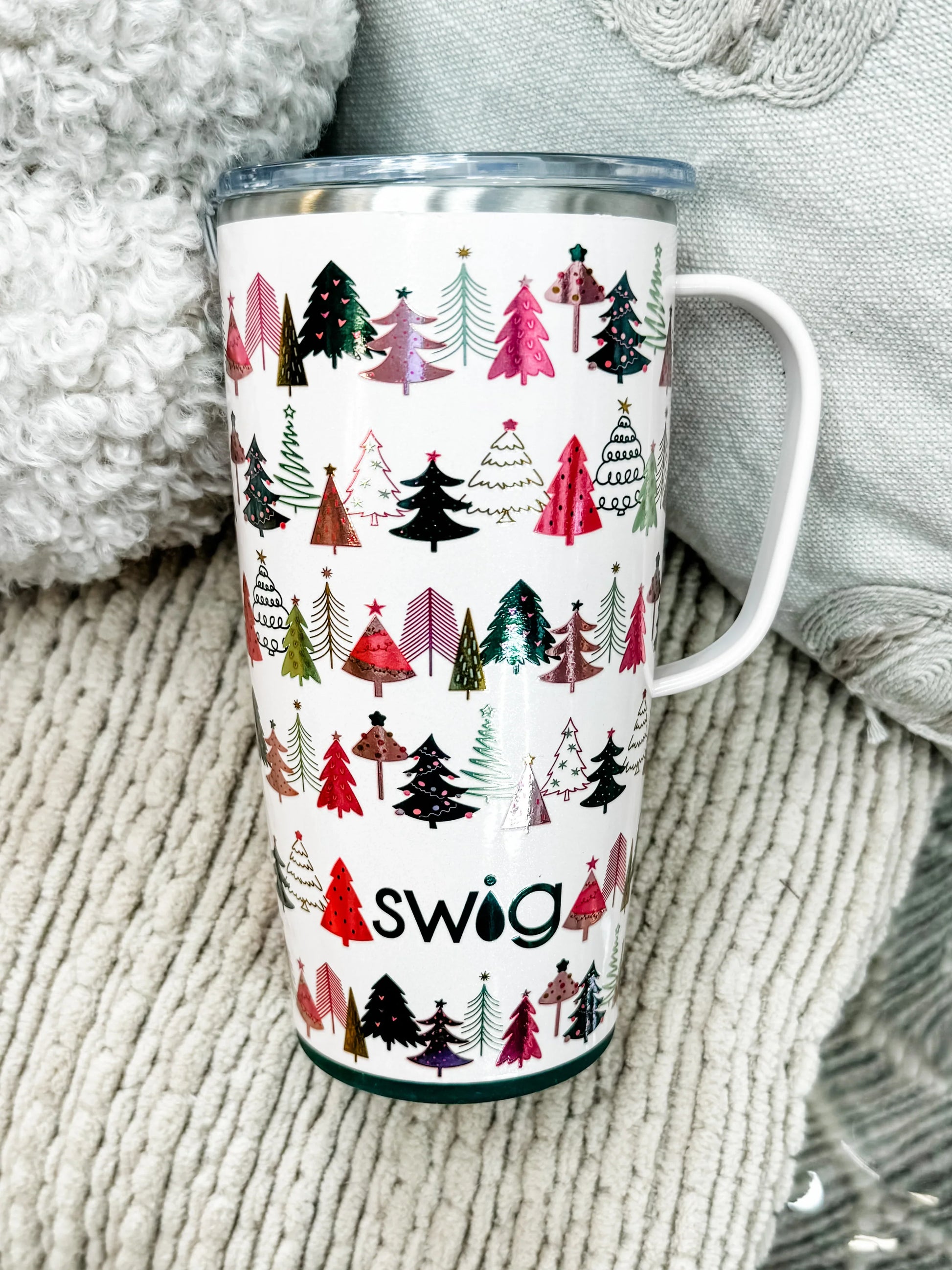Holiday Swig Life Insulated Cups - Tinseled Trees 22oz Travel Mug
