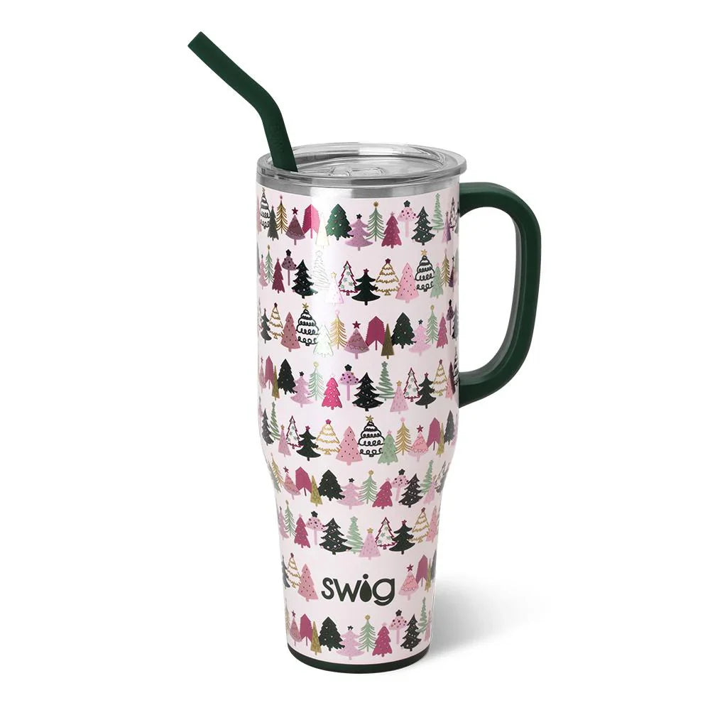 Holiday Swig Life Insulated Cups - Tinseled Trees 40oz Mega Mug