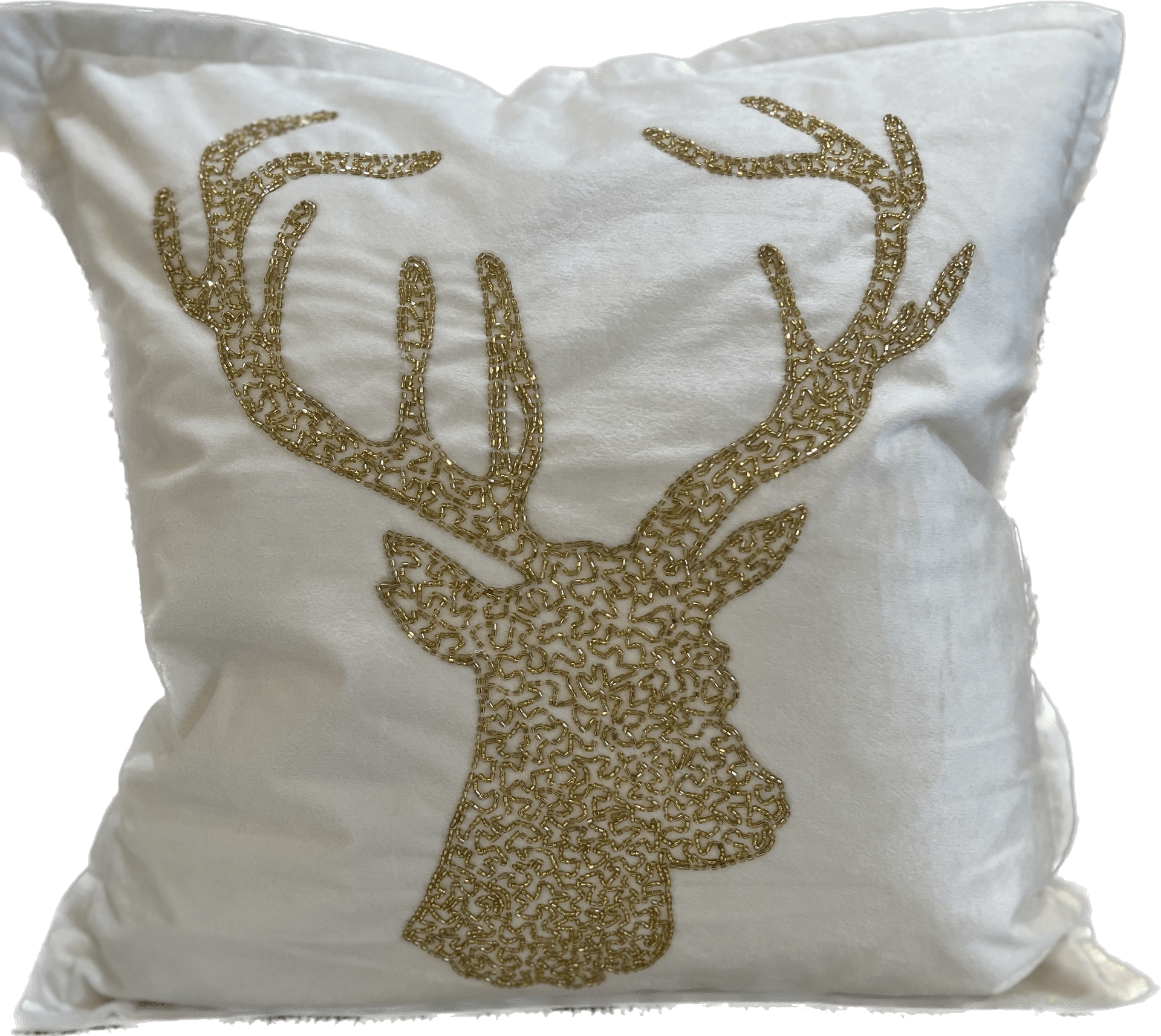 Holiday Velvet Reindeer Pillow - Thumbnail 2