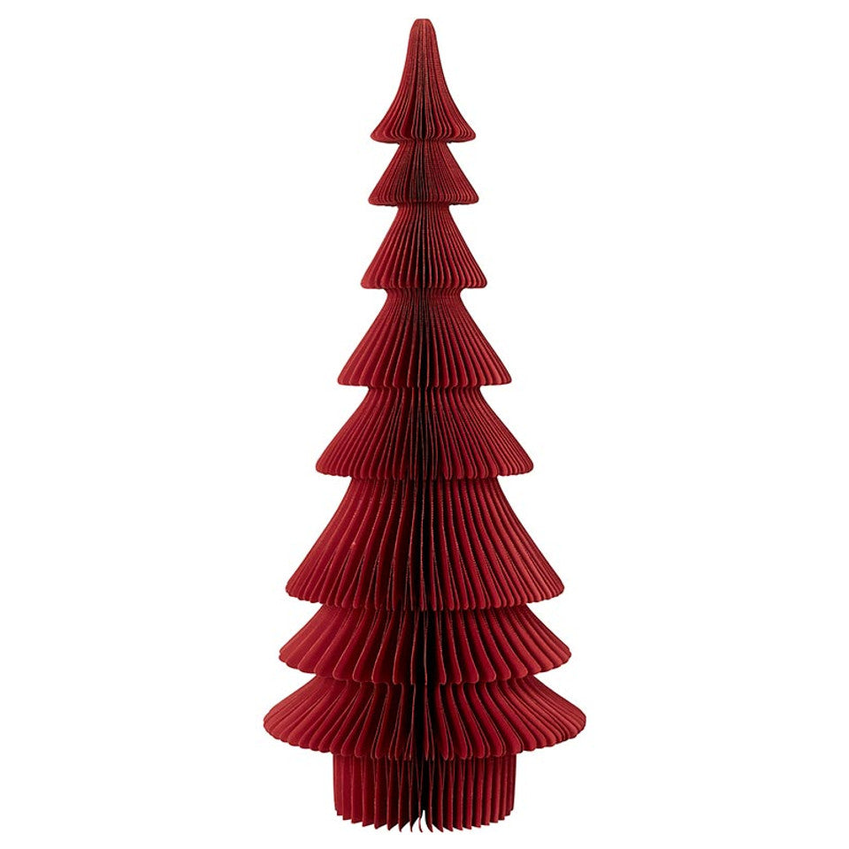Honeycomb Paper Siberian Fir Tree 18’’ Deep Red - Holiday
