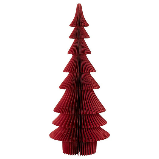 Honeycomb Paper Siberian Fir Tree 18’’ Deep Red - Holiday