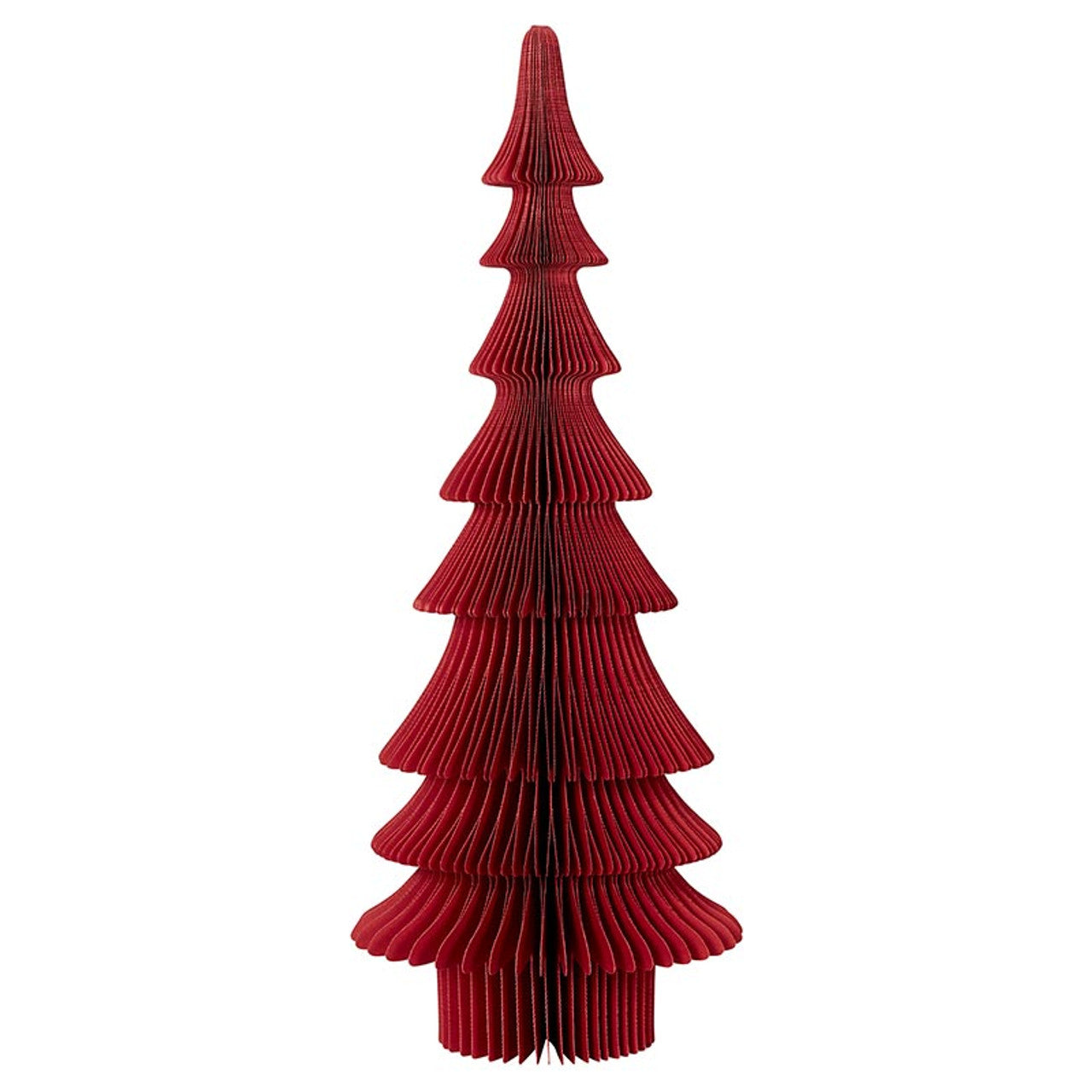 Honeycomb Siberian Fir Paper Tree 14’’ - Deep Red - Holiday