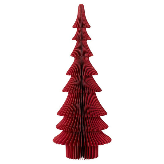 Honeycomb Siberian Fir Paper Tree 14’’ - Deep Red - Holiday