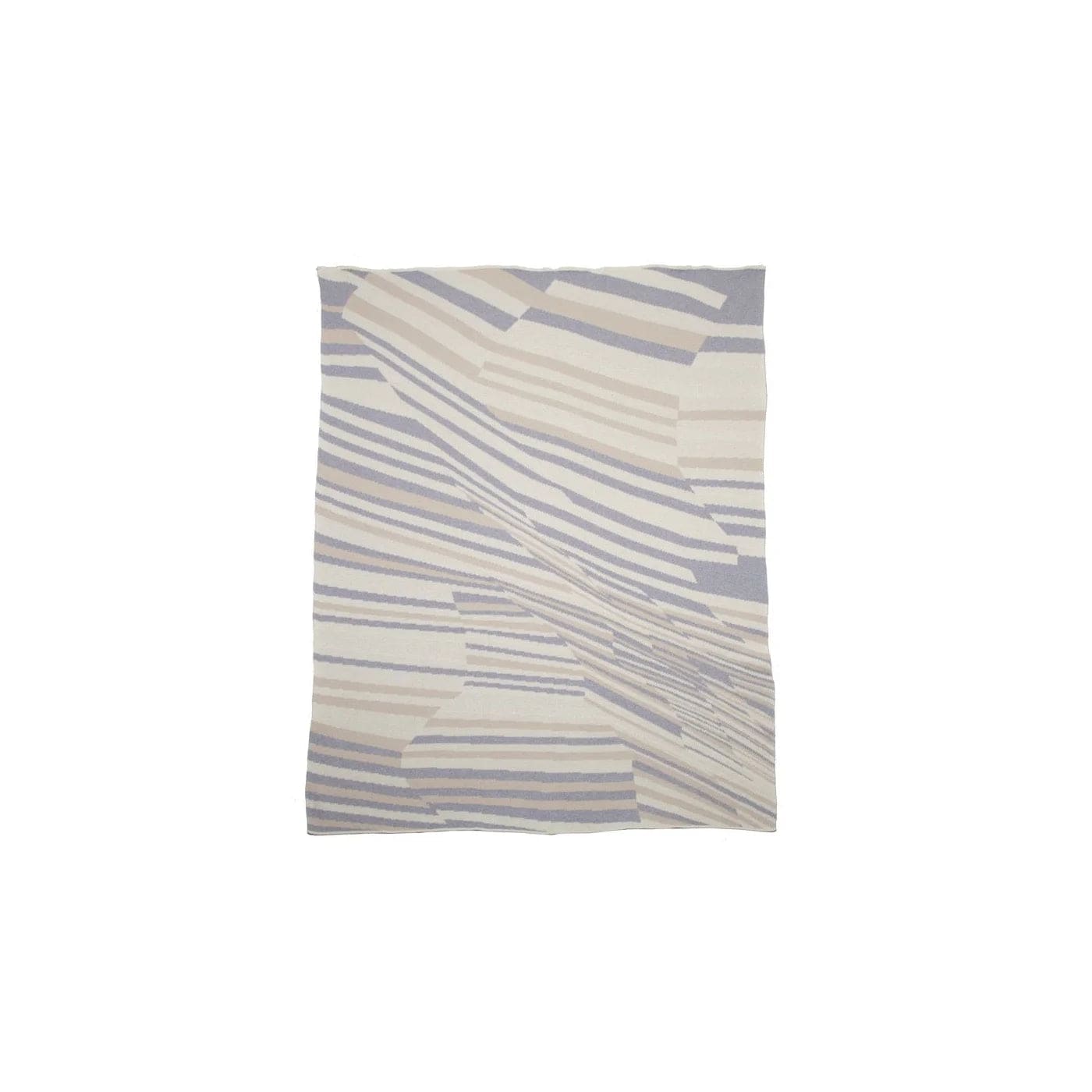 Alpenglow Recycled Cotton Throw by Jill Malek in Flax/Oatmeal/Milk/Straw