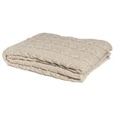Eco Chunky Cable Recycled Cotton Throw in Flax