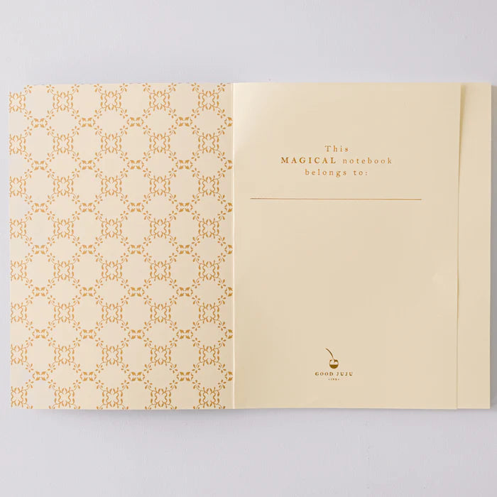 Good Juju Ink Fairy House Toile Softcover Notebook - White