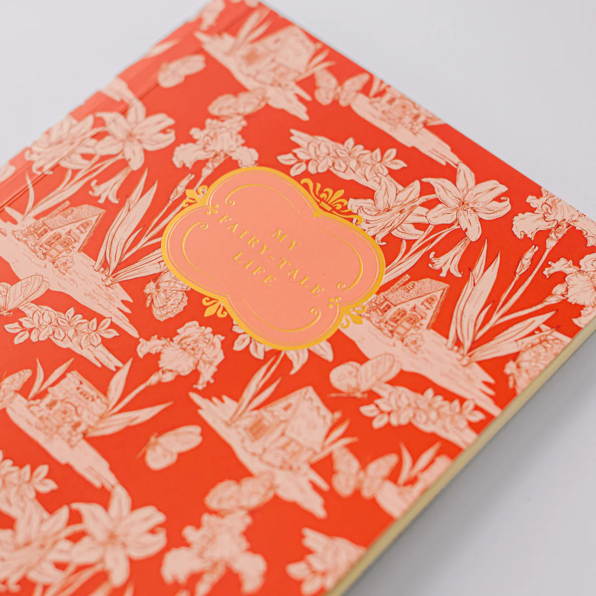 Good Juju Ink Fairy House Toile Softcover Notebook - Red