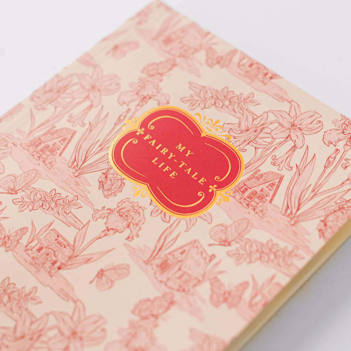 Good Juju Ink Fairy House Toile Softcover Notebook - White