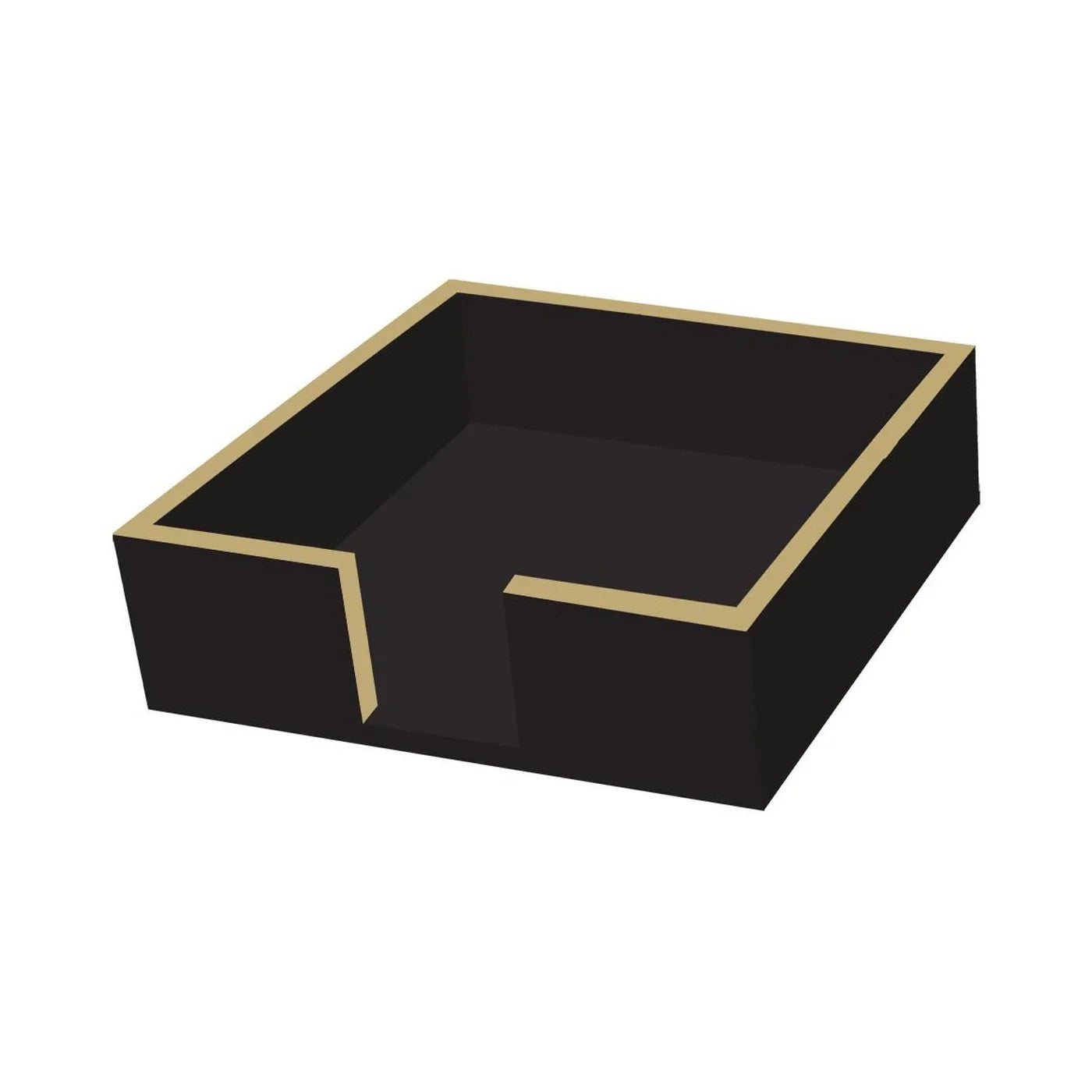 Lacquer Beverage Napkin Caddy - Black - Beverage Napkin Caddy