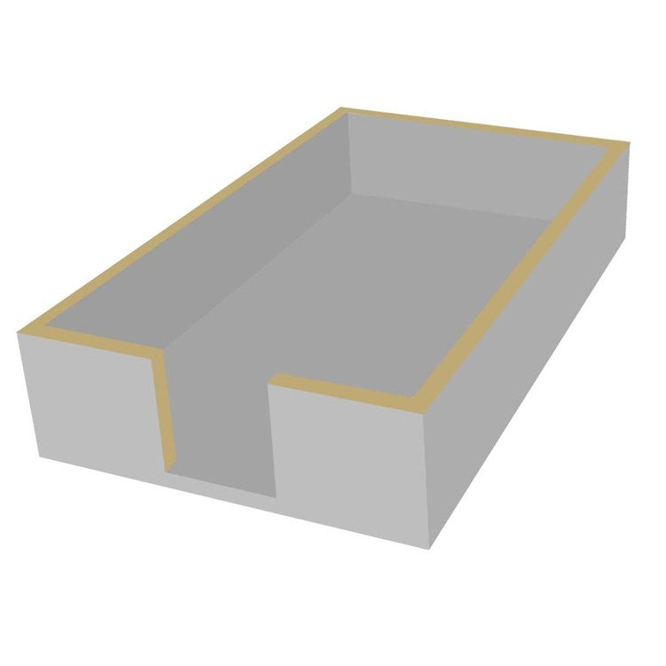 Lacquer Guest Towel Caddy - Silver - Guest Towel Caddy