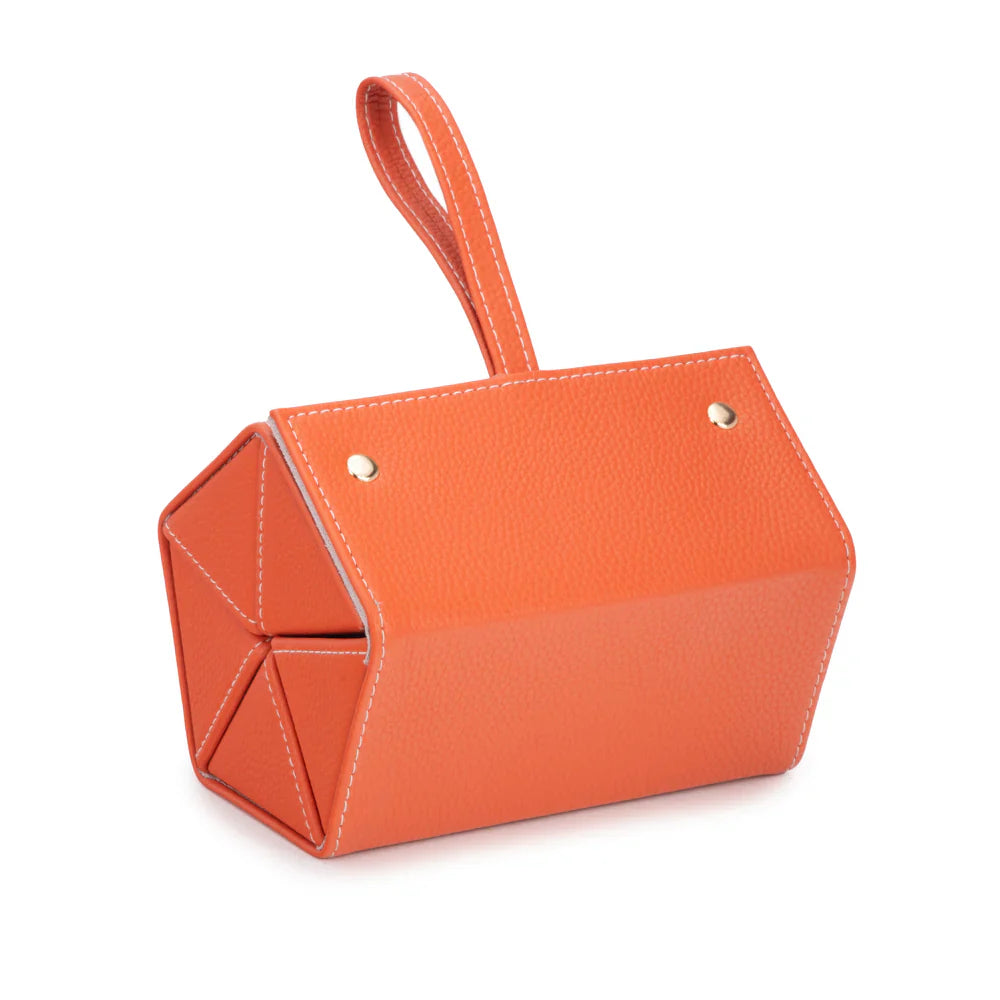 Leah Jewelry and Eyeglass Case - Orange - Jewelry and Eyeglass Case