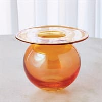 Luster Vase-Orange-Large - Home Decor