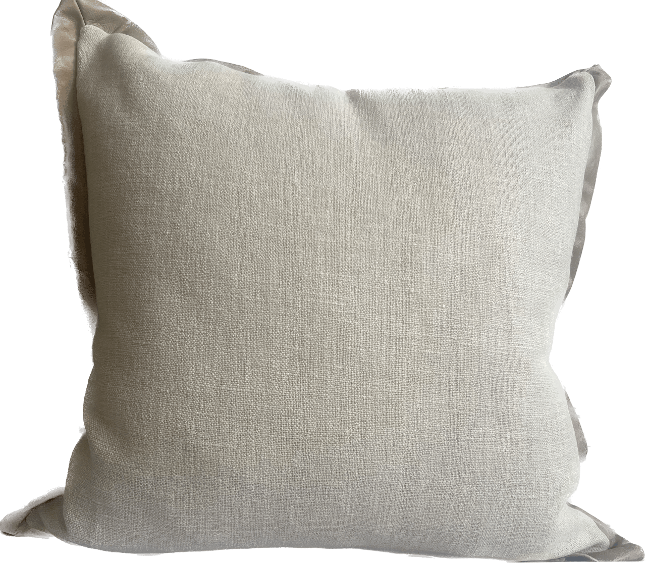 Madison Linen Pillow with Leather Flange - Pillows
