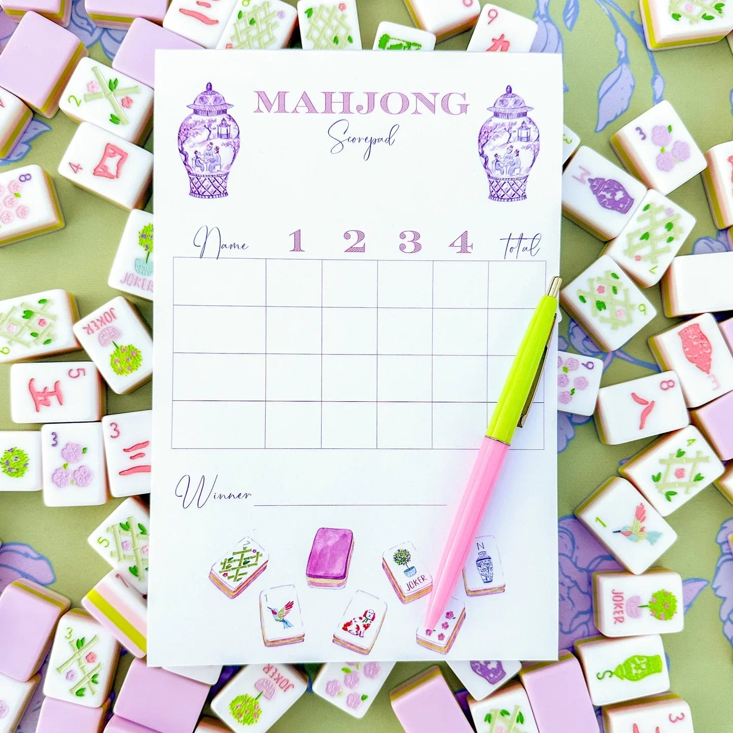 Mahjong Score Pad by Taylor Paladino - Notepad