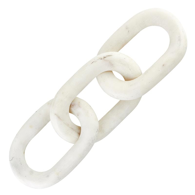 Marble Chain Links - White - Home Decor