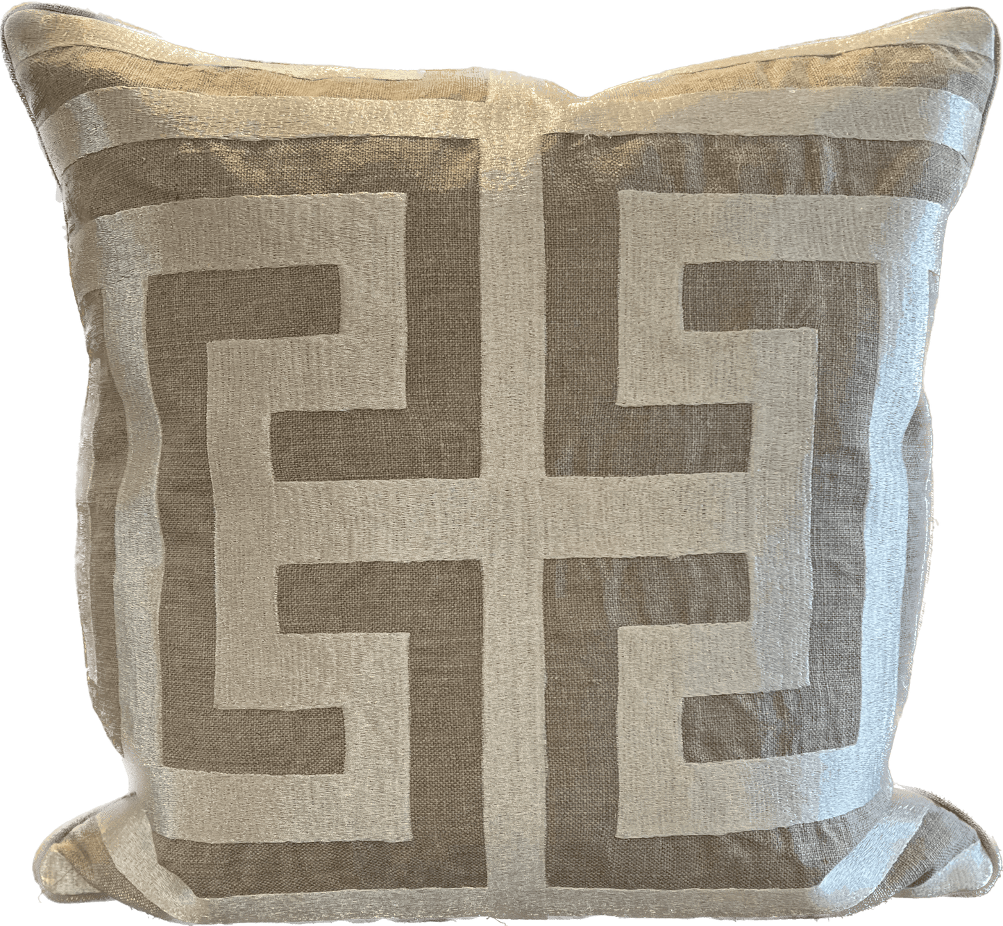Maze Linen Embroidered Pillows - 22 x 22 Square - Pillows