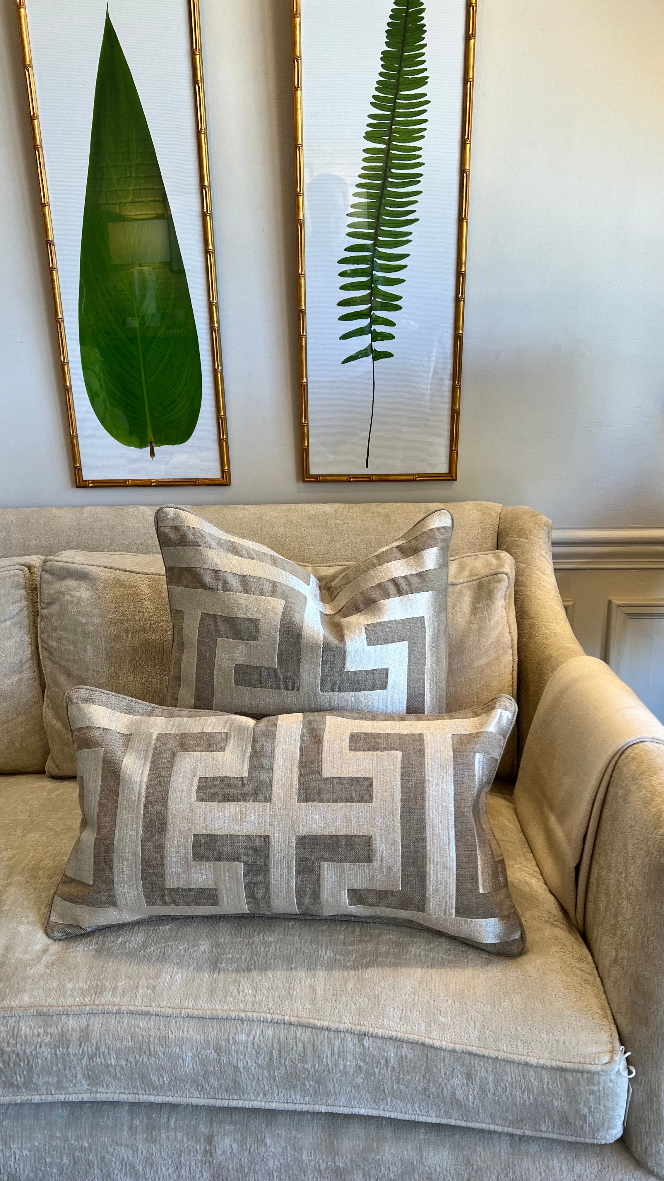 Maze Linen Embroidered Pillows - Thumbnail 2
