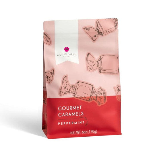 Mouth Party Holiday Peppermint Caramels - 6 ounce bag