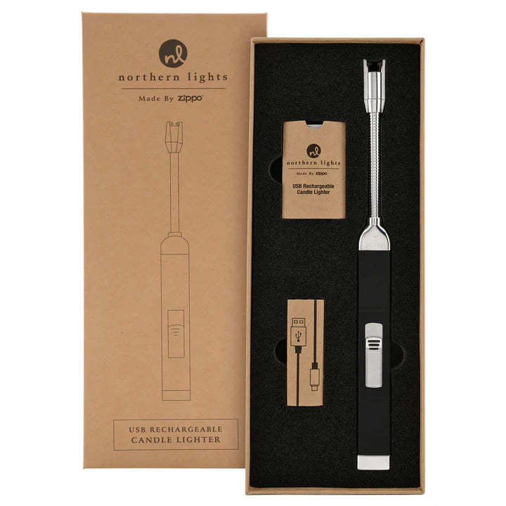 Northern Lights USB Rechargeable Candle Lighter- Charcoal