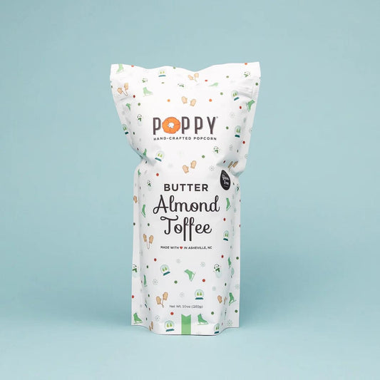 Poppy Handcrafted Butter Almond Toffee Popcorn- 10 ounce bag