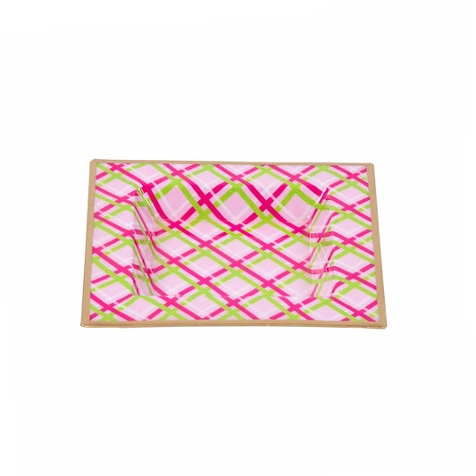 Preppy Plaid Tori Trinket Tray - Home Decor