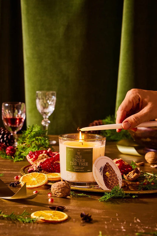 Wine Under the Tree Holiday Candle