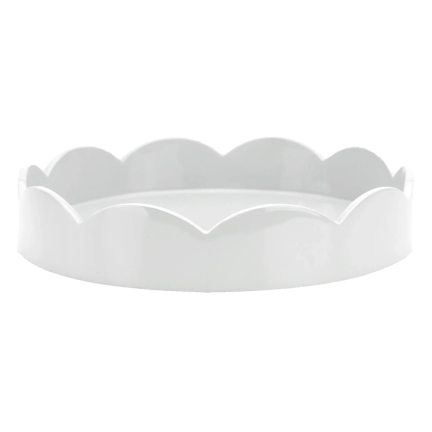 Scalloped Small Round Tray - Home Decor