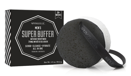 Spongelle Men's Super Buffer with Built -In Body Wash - Verbena Absolute