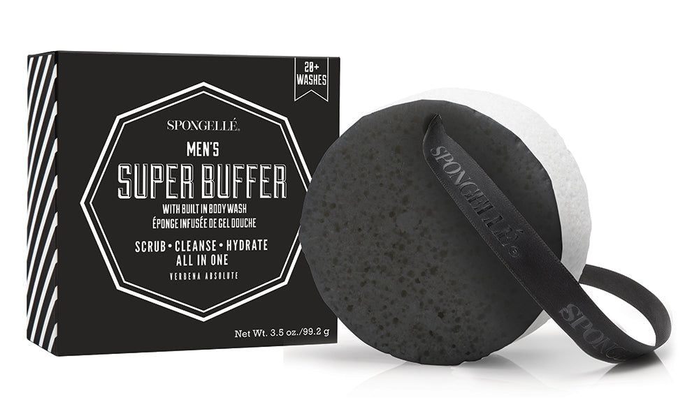 Spongelle Men’s Super Buffer with Built -In Body Wash - Verbena Absolute - Personal Care