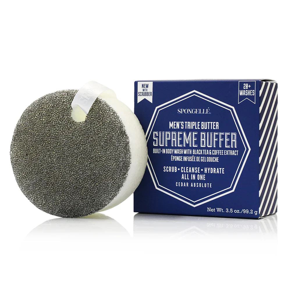 Spongelle Men’s Supreme Buffer with Built-In Body Wash - Personal Care