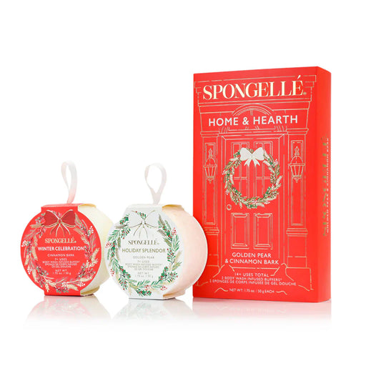 Spongelle Wreath Body Wash Infused Buffers - Home & Hearth Collection - Personal Care