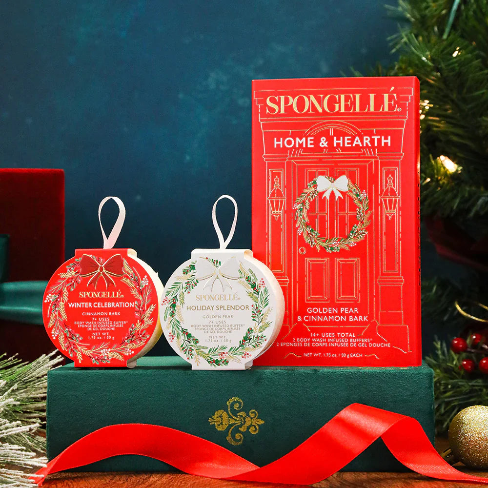 Spongelle Wreath Body Wash Infused Buffers - Home & Hearth Collection - Personal Care