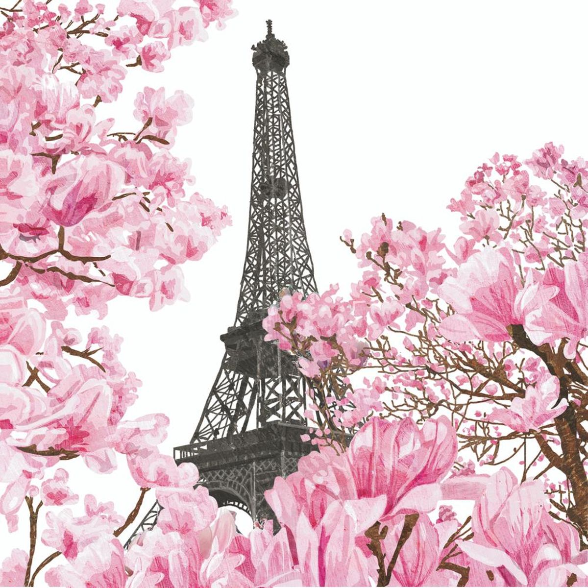 Spring Beverage Napkins 2025 - April in Paris - Beverage Napkins