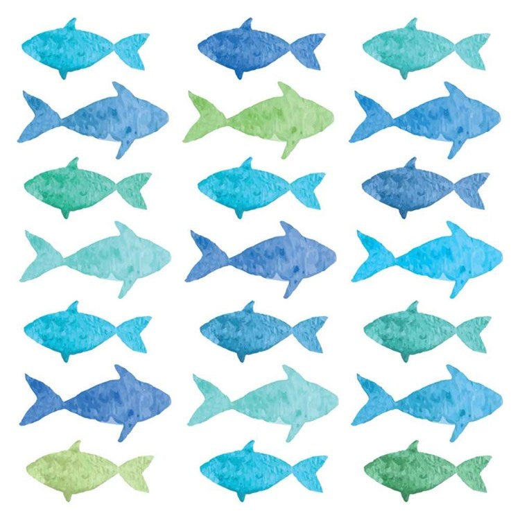 Spring Beverage Napkins 2025 - Aquarelle Fishes - Beverage Napkins