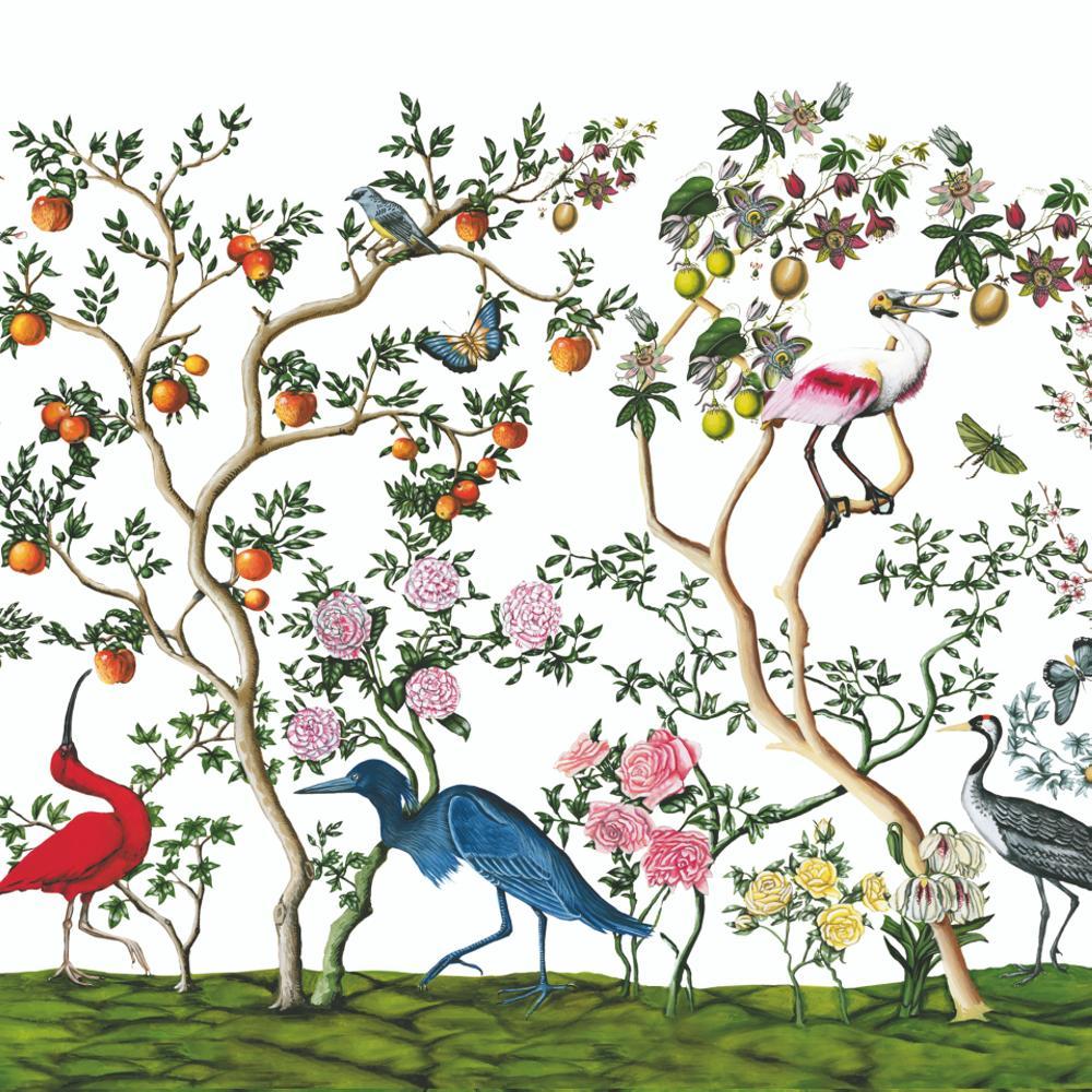 Spring Beverage Napkins 2025 - Bird and Branch Chinoiserie 1 - Beverage Napkins