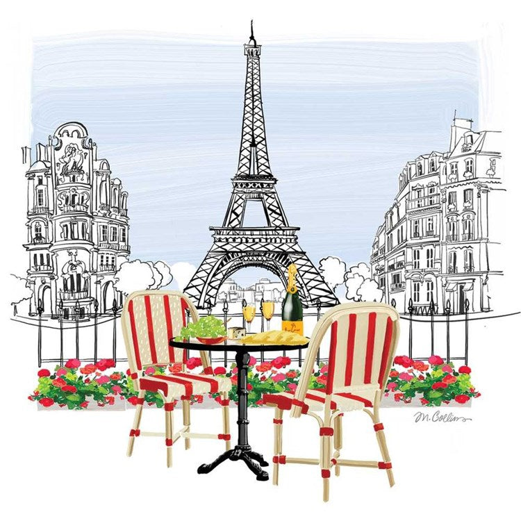 Spring Beverage Napkins 2025 - Bistro de Paris - Beverage Napkins