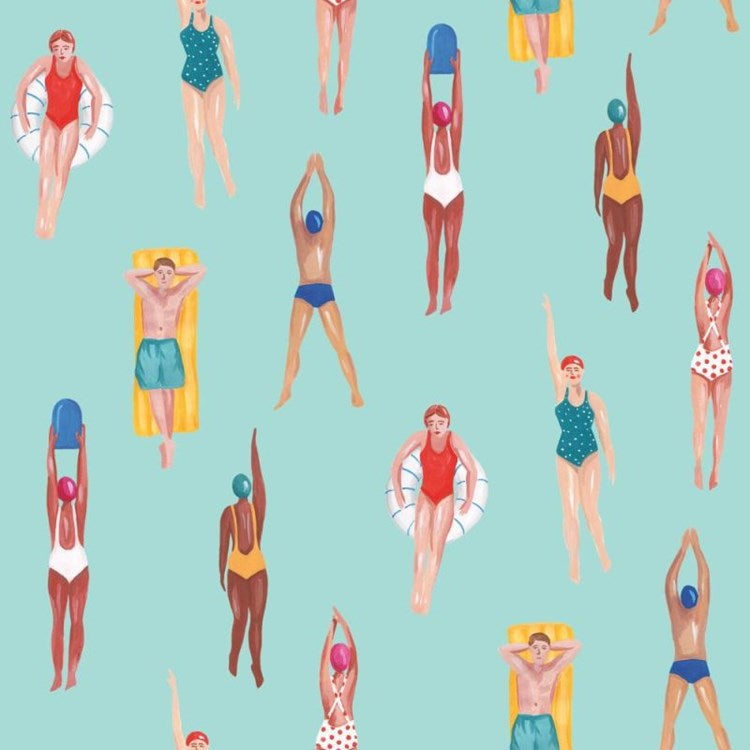 Spring Beverage Napkins 2025 - Riviera Swimmers - Beverage Napkins