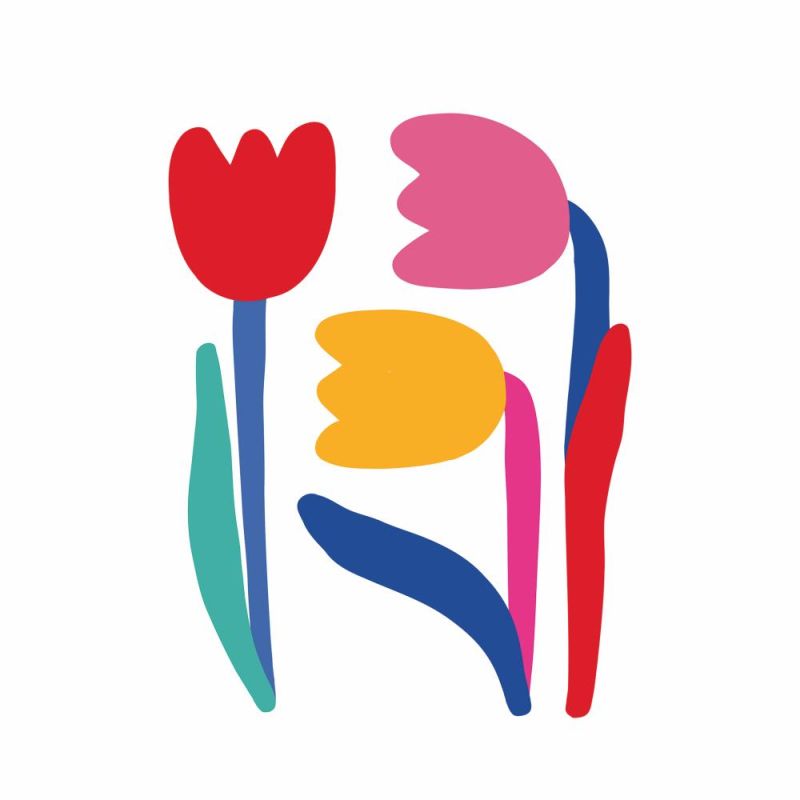 Spring Beverage Napkins 2025 - Tulipes - Beverage Napkins