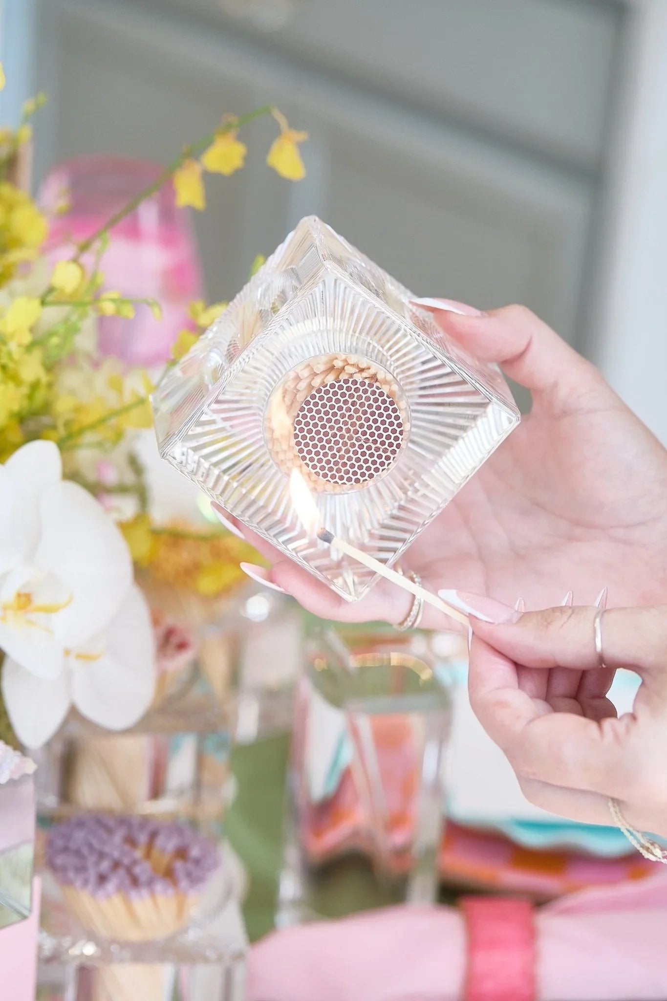 Square Acrylic Match Striker - Orange - Match Striker