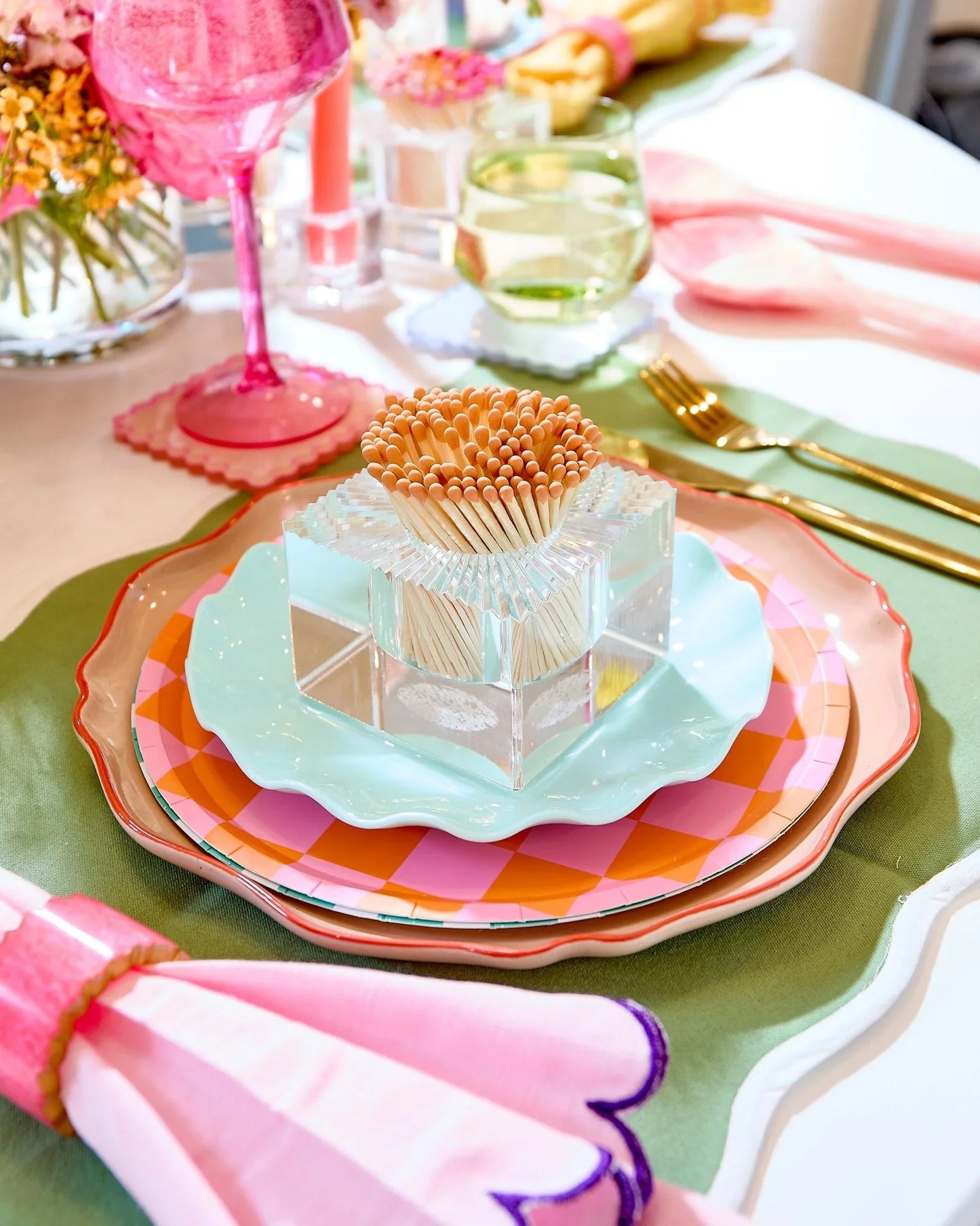 Square Acrylic Match Striker - Orange - Match Striker